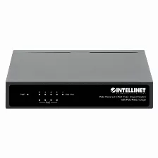 Switch Intellinet Poe-powered 5x Gigabit Cantidad De Puertos 5, Gigabit Ethernet (10/100/1000), 10 Gbit/s, Negro