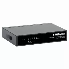 Switch Intellinet Poe-powered 5x Gigabit Cantidad De Puertos 5, Gigabit Ethernet (10/100/1000), 10 Gbit/s, Negro