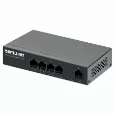 Switch Intellinet 561792 Rj-45 5, Gigabit Ethernet (10/100/1000), Negro