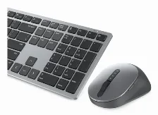 Kit Teclado Y Mouse Dell Inalámbrico, 1600 Dpi, Gris, Titanio