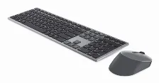 Kit Teclado Y Mouse Dell Inalámbrico, 1600 Dpi, Gris, Titanio
