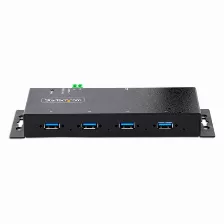Hub Startech.com 5g4aindnp-usb-a-hub Interfaz Usb 3.2 Gen 1 (3.1 Gen 1) Type-b, 4 Usb A 3.1, Acero, Cantidad De Puertos 4, Longitud De Cable 1.8 M, Velocidad 5000 Mbit/s, Color Negro