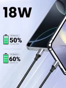 Cable Usb Ugreen 60126 Usb C A Usb A, 480 Mbit/s, Negro, Gris