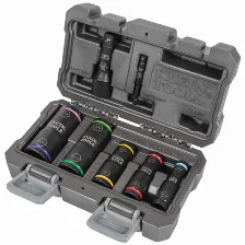 Juego De Dados De Impacto De 7 Piezas, Medidas: 3/8 X 7/16'', 1/2 X 9/16'', 5/8 X 11/16'', 3/4 X 13/16'', Y 7/8 X 15/16''