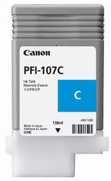 Tanque De Tinta Canon Pfi-107c Cian (6706b001) 130ml, Impresoras Ipf670,680,685 Y Ipf770,780,785 Original