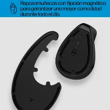 Mouse Hp Mouse Vertical Ergonómico 925 6 Botones, 4000 Dpi, Rf Inalámbrico + Bluetooth, 10 M, Negro