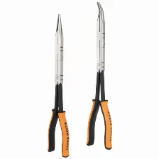 Juego De 2 Pinzas De Punta Doblada Y Punta De Aguja De Gran Alcance 33 Cm