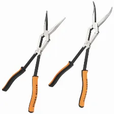 Juego De 2 Pinzas De Punta Doblada Y Punta De Aguja De Gran Alcance 33 Cm