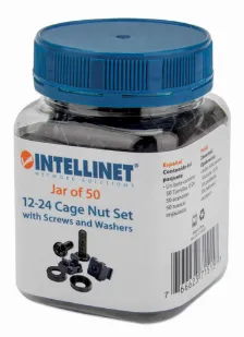 Tornillos Intellinet Para Rack/gabinete, Tornillos Cabeza Cval, 50pzs, Color Negro