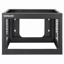 Rack Abierto De 19pulgadas Intellinet Para Montaje En Pared, 4 Postes, 6u Marco Abatible, 6 Unidades, 600 Mm De Profundidad, Ensamblado, Negro (716031)