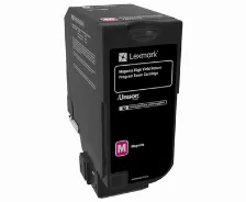 Toner Laser Lexmark / Color Magenta / Np: 74c4hm0 / Alto Rendimiento / Hasta 12,000 Paginas / Para Modelos Cs725de