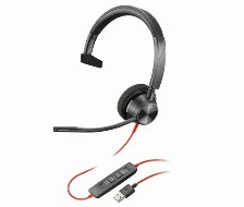 Audífonos Hp Poly Auriculares Usb-a Poly Blackwire 3310 Diadema, Alámbrico, Usb, Negro