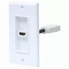 Placa De Pared Manhattan Con Un Puerto Hdmi Hembra, Color Blanco