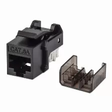 Jack Keystone Intellinet Cat 6a, Negro, 772327