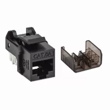 Jack Keystone Intellinet Cat 6a, Negro, 772327