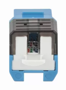 Jack Keystone Intellinet Cat 6a, Azul Con Negro, 772334