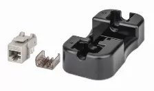 Jack Keystone Intellinet Cat 6a, Gris Con Negro, 772341