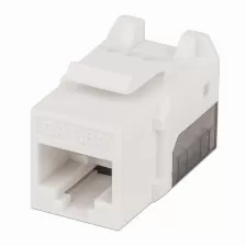 Jack Keystone Intellinet Cat 6a, Blanco Con Negro