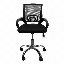 Silla De Oficina Modamob, Modelo Everest, Respaldo De Malla, Reposabrazos, Piston De Gas C3 120kg, Base Metalica Con 5 Ruedas, Color Negro