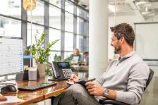 Teléfono Ip Hp Poly Terminal Con Conexión Por Cable, Poe, 12 Líneas, Negro