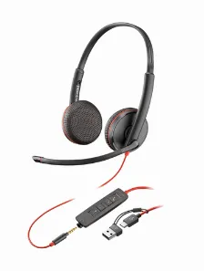 Audífonos Hp Poly Diadema, Alámbrico, 3.5 Mm, Usb, Negro