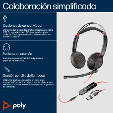 Audífonos Hp Poly Diadema, Alámbrico, 3.5 Mm, Usb, Negro