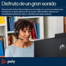 Audífonos Hp Poly Diadema, Alámbrico, 3.5 Mm, Usb, Negro