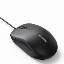 Mouse Optico Ugreen, 3 Botones, 1200 Dpi, Alambrico, Usb-a, Negro