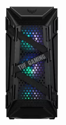 Gabinete Asus Tuf Gaming Gt301, Media Torre, Ventana De Cristal, Atx, 3x Vent. Rgb, 1x Vent. Trasero, Negro Open Box Grado A