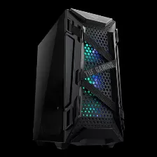 Gabinete Asus Tuf Gaming Gt301, Media Torre, Ventana De Cristal, Atx, 3x Vent. Rgb, 1x Vent. Trasero, Negro Open Box Grado A
