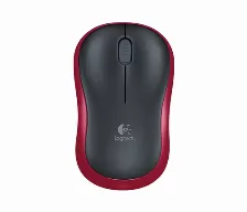 Mouse Logitech M185, Inalambrico, Receptor Usb 2.0, Negro/rojo