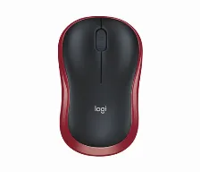 Mouse Logitech M185, Inalambrico, Receptor Usb 2.0, Negro/rojo