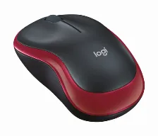 Mouse Logitech M185, Inalambrico, Receptor Usb 2.0, Negro/rojo