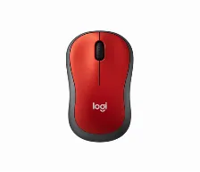 Mouse Logitech M185, Inalambrico, Receptor Usb 2.0, Negro/rojo