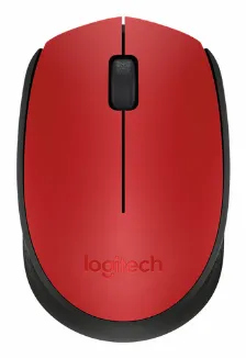 Mouse Logitech M170, Rf Inalambrico, Ambidextro, Pc/mac Mini Receptor Usb 2.0, Color Rojo/negro, Bateia Aa