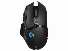 Mouse Optico Gaming Logitech G502, Lightspeed, Sensor Hero 25600 Dpi, 11 Botones Programables, 6 Pesas Estabilizadoras, Negro