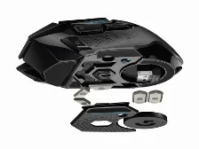 Mouse Optico Gaming Logitech G502, Lightspeed, Sensor Hero 25600 Dpi, 11 Botones Programables, 6 Pesas Estabilizadoras, Negro