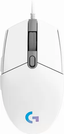 Mouse Gamer Logitech Optico G203 Lightsync, Alambrico, Usb, 8000dpi, Blanco