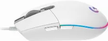 Mouse Gamer Logitech Optico G203 Lightsync, Alambrico, Usb, 8000dpi, Blanco
