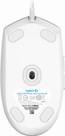 Mouse Gamer Logitech Optico G203 Lightsync, Alambrico, Usb, 8000dpi, Blanco