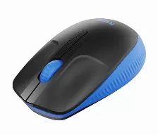 Mouse Optico Inalambrico Logitech M190 Negro Con Azul, Ambidiestro, 1000 Dpi, 3 Botones