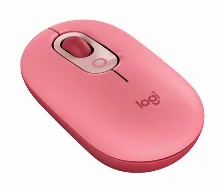Mouse Optico Logitech Pop, 4 Botones, 4000 Dpi, Rf Inalambrico + Bluetooth, 10m, Bateria Aa, Color Rosa, Emoji Con Un Solo Toque(910-006551)