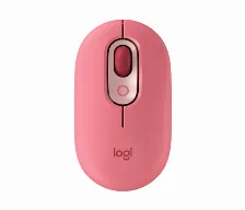 Mouse Optico Logitech Pop, 4 Botones, 4000 Dpi, Rf Inalambrico + Bluetooth, 10m, Bateria Aa, Color Rosa, Emoji Con Un Solo Toque(910-006551)