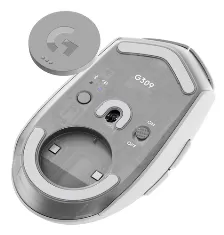 Mouse Logitech G G309 Opto-mecánica, 25600 Dpi, Rf Inalámbrico + Bluetooth, Blanco