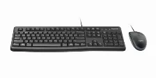 Teclado Y Mouse Optico Logitech Mk120 Usb 2.0, Color Negro Resistente A Salpicaduras