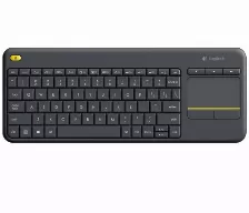 Teclado Inalambrico Logitech K400 Plus, Touchpad, Teclas Multimedia, Negro, Rf Unify