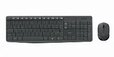 Kit Teclado Y Raton Logitech Mk235, Inalambrico, Teclado Multimedia, Color Negro/gris