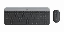 Kit De Teclado Mouse Inalambrico Logitech Slim Mk470, Negro
