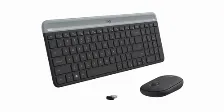 Kit De Teclado Mouse Inalambrico Logitech Slim Mk470, Negro