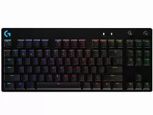 Teclado Gaming Mecanico Logitech G Pro, Interruptores Gx Blue, 12 Teclas Programables, Iluminacion Rgb Lightsync, Usb 2.0, Color Negro